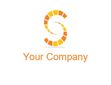 two shapes making letter s logo