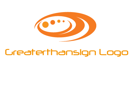abstract swooshes and circles