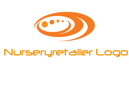 abstract swooshes and circles