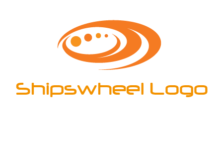 abstract swooshes and circles