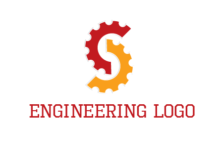 gear combining to make letter s logo