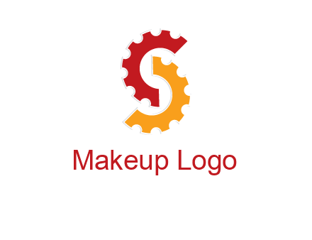 gear combining to make letter s logo