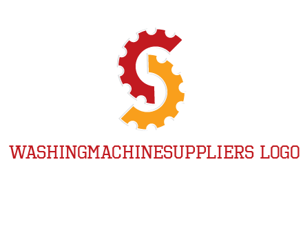 gear combining to make letter s logo