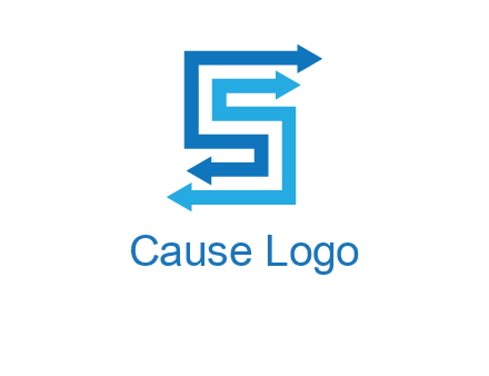Two arrows forming letter S logo