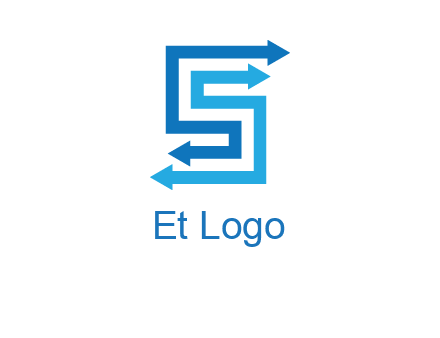 Two arrows forming letter S logo
