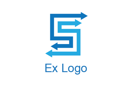 Two arrows forming letter S logo