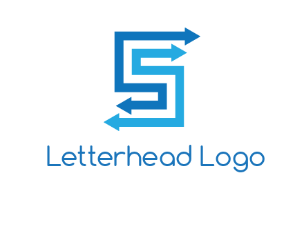 Two arrows forming letter S logo