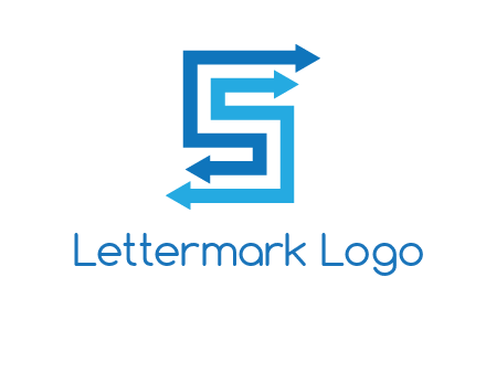 Two arrows forming letter S logo