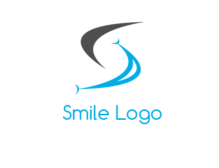 letter s forming the smile logo