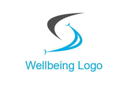 letter s forming the smile logo