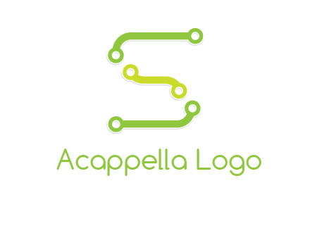 letter S with technology cables logo