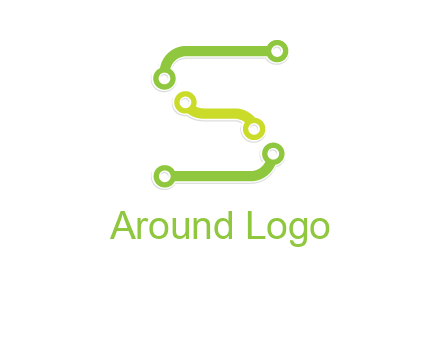 letter S with technology cables logo