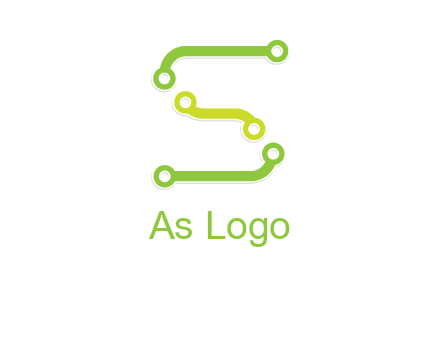 letter S with technology cables logo