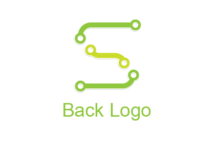 letter S with technology cables logo