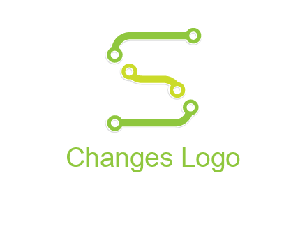 letter S with technology cables logo