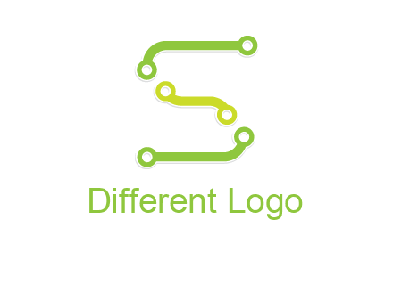 letter S with technology cables logo