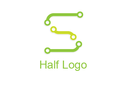 letter S with technology cables logo