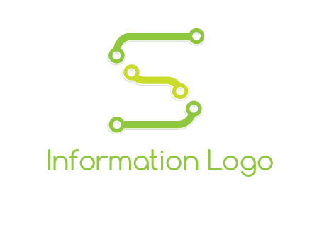 letter S with technology cables logo