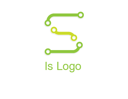 letter S with technology cables logo
