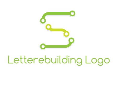 letter S with technology cables logo