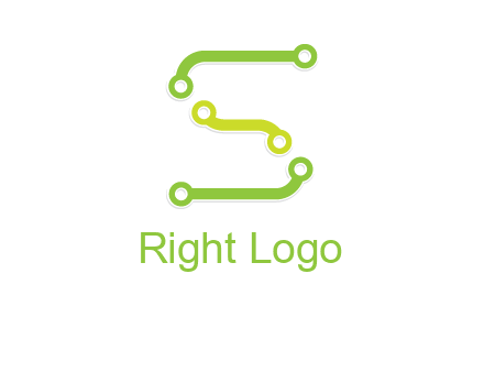 letter S with technology cables logo