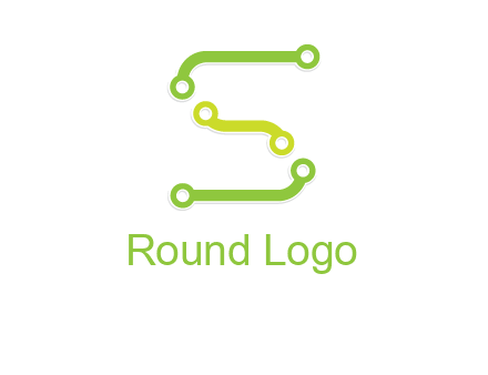 letter S with technology cables logo