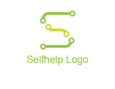 letter S with technology cables logo