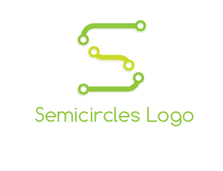 letter S with technology cables logo