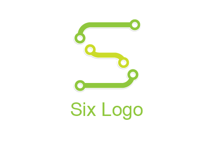 letter S with technology cables logo