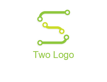letter S with technology cables logo