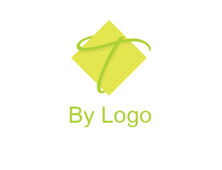 letter T is placed in front of a diamond square logo