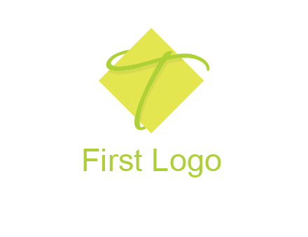 letter T is placed in front of a diamond square logo