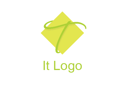 letter T is placed in front of a diamond square logo