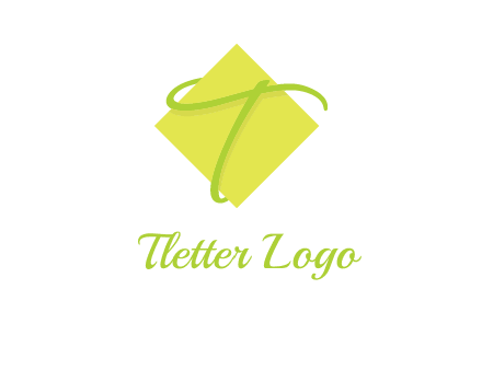 letter T is placed in front of a diamond square logo