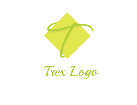 letter T is placed in front of a diamond square logo