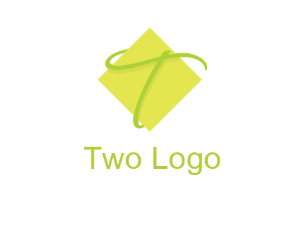 letter T is placed in front of a diamond square logo