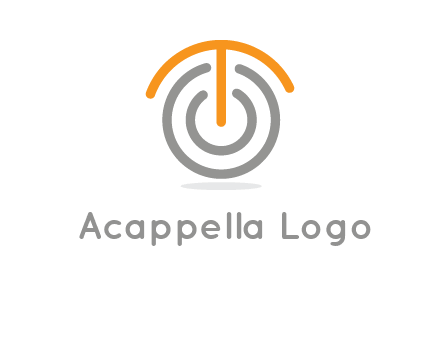 letter t merge with power button logo