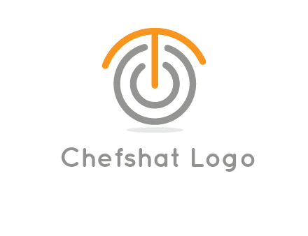 letter t merge with power button logo