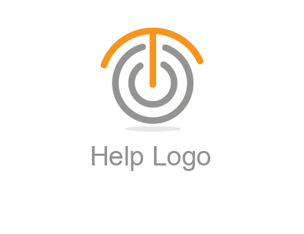 letter t merge with power button logo