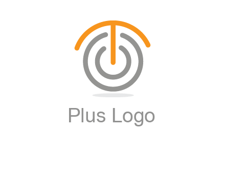 letter t merge with power button logo