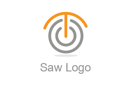 letter t merge with power button logo