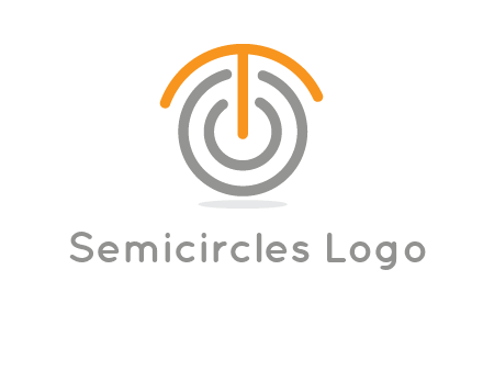 letter t merge with power button logo