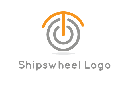 letter t merge with power button logo