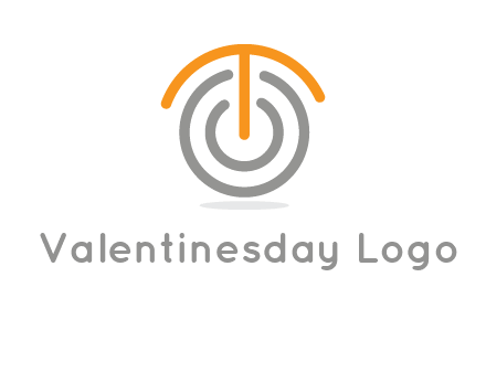 letter t merge with power button logo