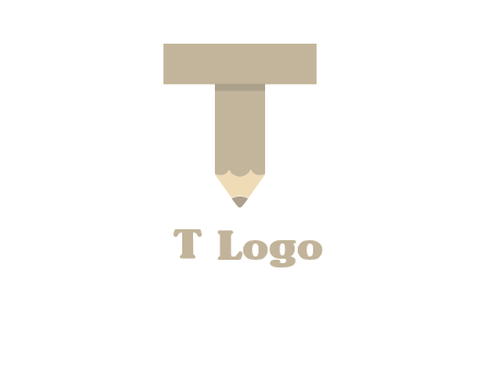 letter with pencil shape logo