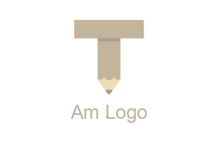 letter with pencil shape logo