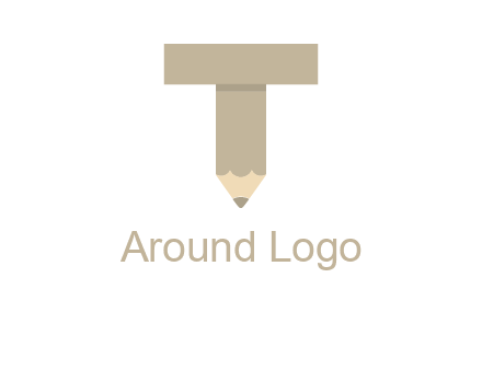letter with pencil shape logo