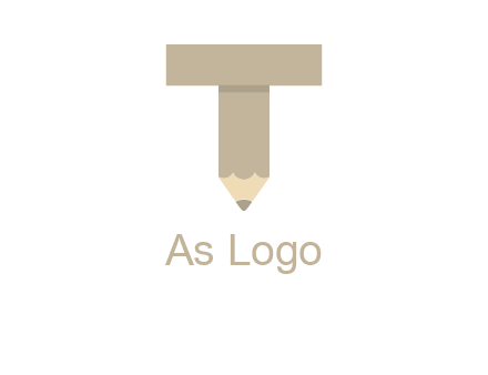 letter with pencil shape logo
