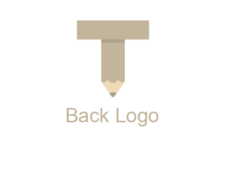letter with pencil shape logo