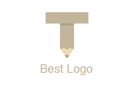 letter with pencil shape logo